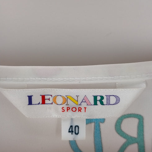 レオナールスポーツ LEONARD SPORT フラワープリント ストレッチカットソー レディース JPN:40