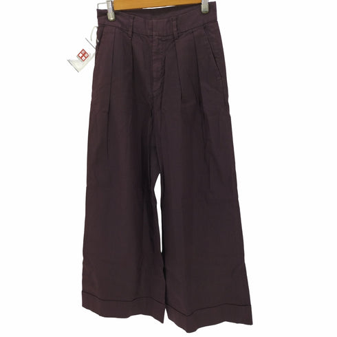 ロクビューティーアンドユースユナイテッドアローズ 6 BEAUTY & YOUTH UNITED ARROWS COTTON BAGGY PANTS リネン混 ワイド パンツ レディース JPN:36