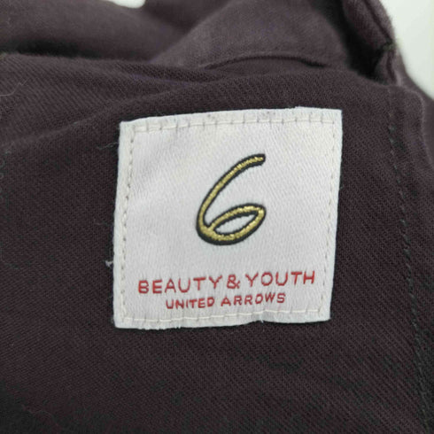 ロクビューティーアンドユースユナイテッドアローズ 6 BEAUTY & YOUTH UNITED ARROWS COTTON BAGGY PANTS リネン混 ワイド パンツ レディース JPN:36