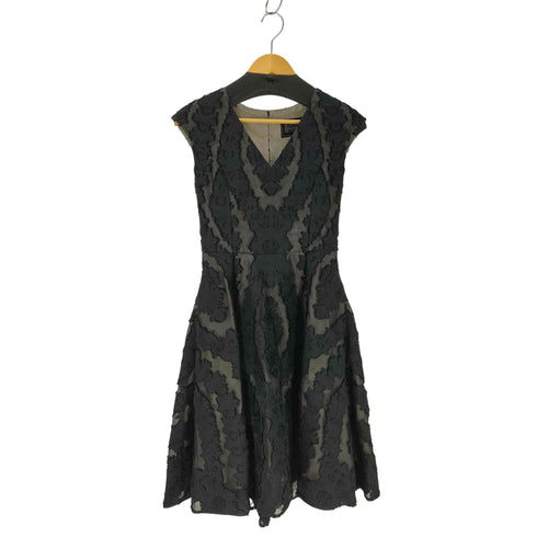 フォクシー FOXEY FOXEY BOUTIQUE BAROQUE ドレス ワンピース ひざ丈 ノースリーブ シルク混 ビジューベルト付き レディース JPN:38