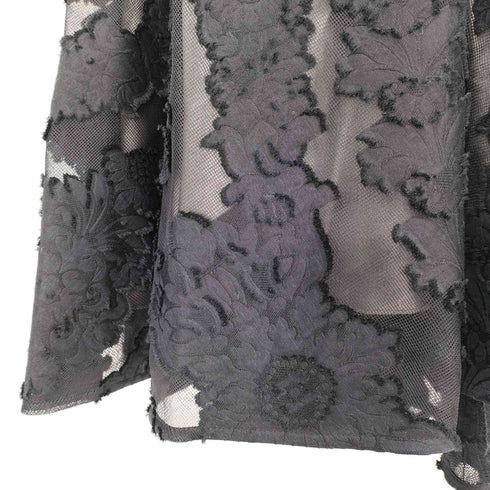 フォクシー FOXEY FOXEY BOUTIQUE BAROQUE ドレス ワンピース ひざ丈 ノースリーブ シルク混 ビジューベルト付き レディース JPN:38