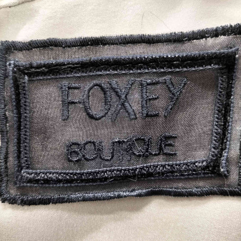 フォクシー FOXEY FOXEY BOUTIQUE BAROQUE ドレス ワンピース ひざ丈 ノースリーブ シルク混 ビジューベルト付き レディース JPN:38
