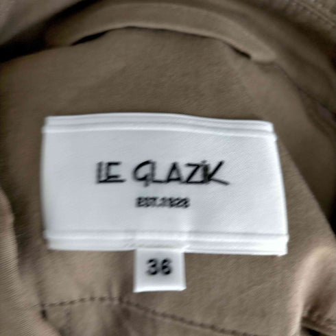 ルグラジック le glazik コットンツイルフレアバルマカンコート ロング 比翼仕立て 36 茶 ブラウン レディース JPN:36