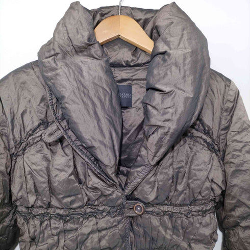 エルマンノ シェルヴィーノ ERMANNO SCERVINO ギャザーライン ビッグカラー ダウンコート レディース EUR:42