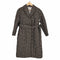 エスマックスマーラ S Max Mara ジャガードコート 総柄 ロング ベルト付き 34 茶 黒 ベージュ ブラウン ブラック レディース JPN:34