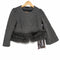 トゥービーシック TO BE CHIC 22AW ファー ショートコート ノーカラーコート アウター ウール フォックスファー ラビットファー グレー チャコール レディース