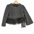 トゥービーシック TO BE CHIC 22AW ファー ショートコート ノーカラーコート アウター ウール フォックスファー ラビットファー グレー チャコール レディース