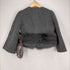 トゥービーシック TO BE CHIC 22AW ファー ショートコート ノーカラーコート アウター ウール フォックスファー ラビットファー グレー チャコール レディース