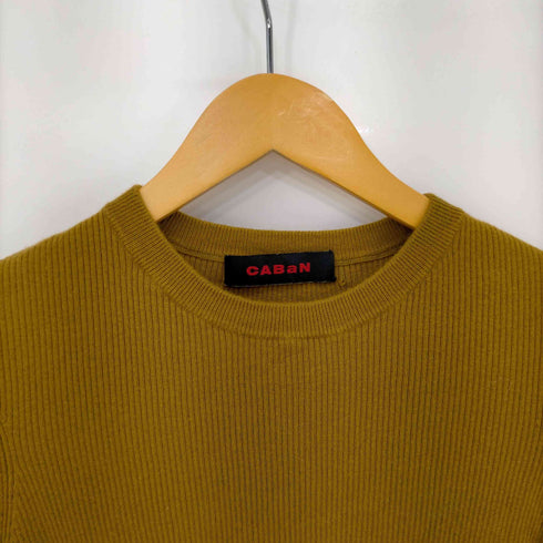 キャバン CABaN 19AW コットンカシミヤ リブクルーネックプルオーバーニット セーター レディース FREE