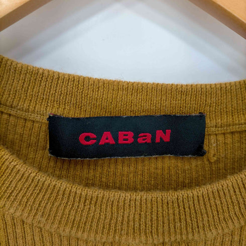 キャバン CABaN 19AW コットンカシミヤ リブクルーネックプルオーバーニット セーター レディース FREE