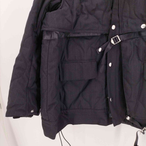 Tamme タム 22AW QUILTING MAGAZINE VEST JACKET 中綿 2way 襟付き ストライプ ジャケット ブルゾン メンズ