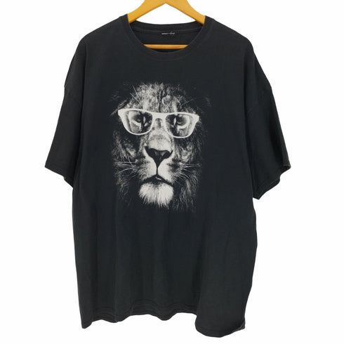 ファニー ライオン アニマル プリント S/S Tシャツ メンズ
