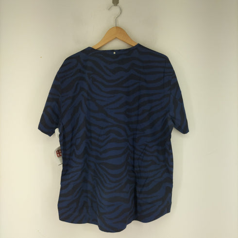 オーエーエムシー OAMC ゼブラ柄 S/S ノーカラーシャツ メンズ import:L