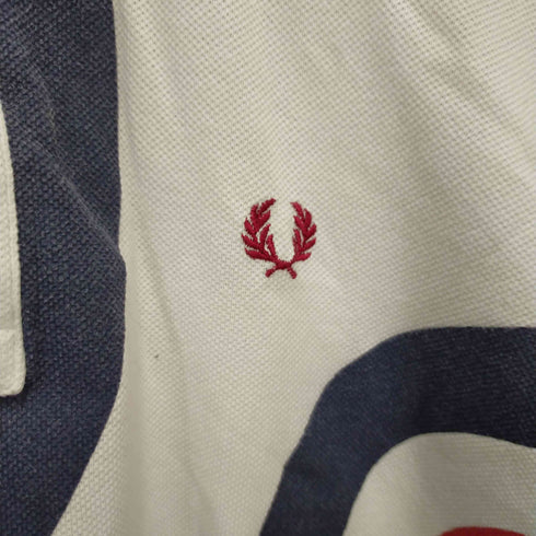 フレッドペリー FRED PERRY 総柄 ロゴ刺繍 ポロシャツ メンズ import:M