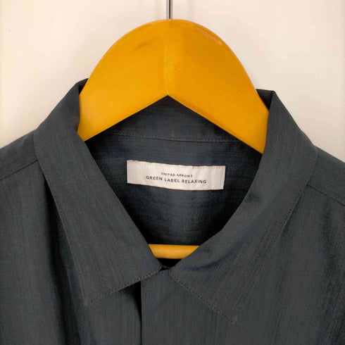ユナイテッドアローズグリーンレーベルリラクシング UNITED ARROWS green label relaxing CM T/W トロ オープンカラー 半袖 シャツ メンズ JPN:L
