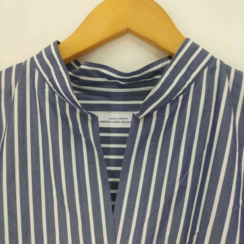 ユナイテッドアローズグリーンレーベルリラクシング UNITED ARROWS green label relaxing ランダムストライプ Aライン ワンピース レディース FREE