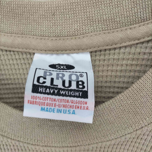 プロクラブ PRO CLUB HEAVY WEIGHT ワッフル サーマル L/S Tシャツ ビッグサイズ 5XL メンズ 5XL