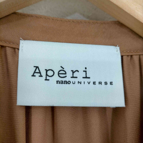 ナノユニバース nano universe APERI ヴィンテージサテンプリーツワンピース レディース JPN:36