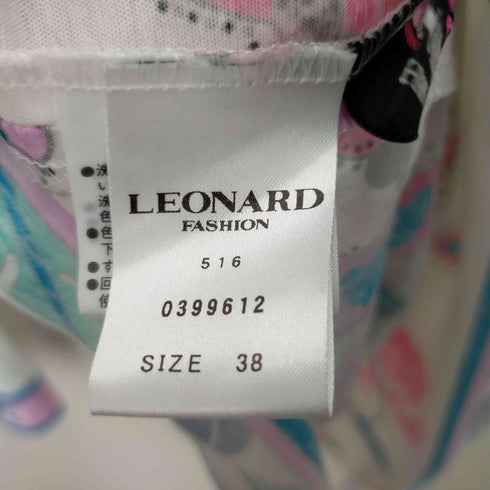 レオナール LEONARD 総柄ワンピース レディース 38