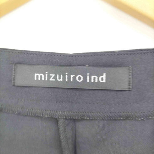 ミズイロインド mizuiro ind 裾プリーツ Vネック ワンピース レディース