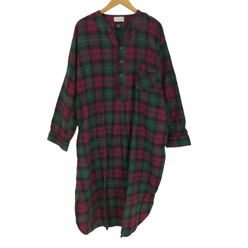 ヴァンヒューゼン VAN HEUSEN EDITIONS ベースボールネック プルオーバー シャツワンピース レディース L/XL