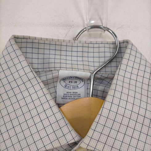 ブルックスブラザーズ BROOKS BROTHERS NON-IRON コットン チェックカフスシャツ メンズ