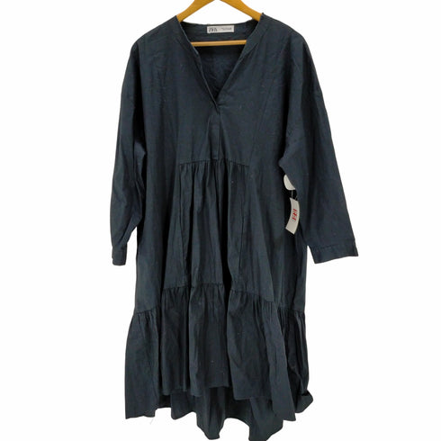 ザラ ZARA STAND COLLAR TIERED ONEPIECE レディース JPN:XL