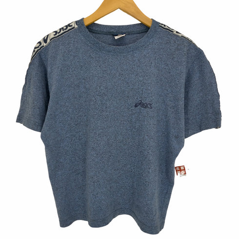 アシックス ASICS 00s イタリア製 Y2K ロゴ刺繍 ボックスシルエット クルーネックtシャツ レディース 14