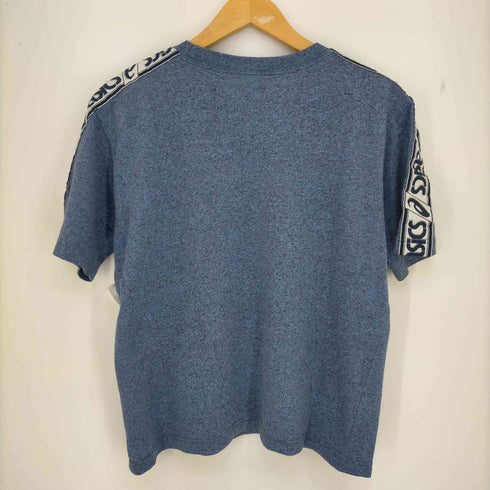 アシックス ASICS 00s イタリア製 Y2K ロゴ刺繍 ボックスシルエット クルーネックtシャツ レディース 14