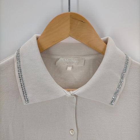 エス マックスマーラ 'S Max Mara ラインストーンデザイン ポロシャツ レディース JPN:M