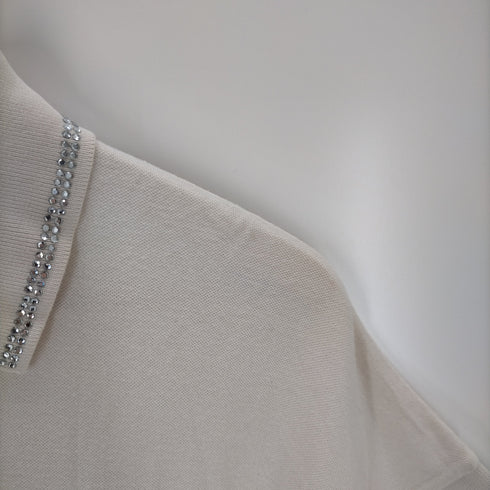 エス マックスマーラ 'S Max Mara ラインストーンデザイン ポロシャツ レディース JPN:M