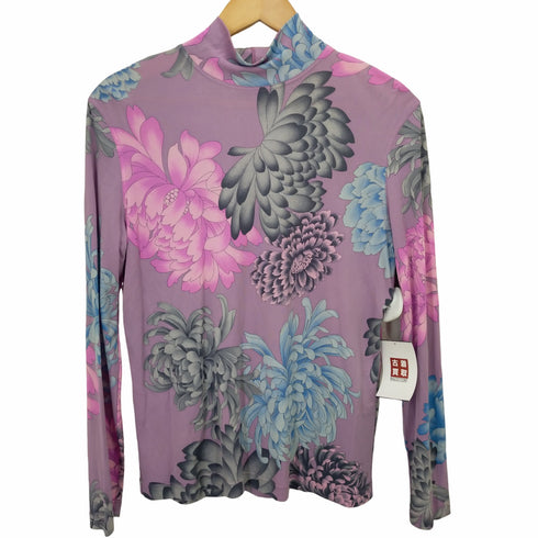 レオナール LEONARD 花柄ハイネックカットソー レディース 40