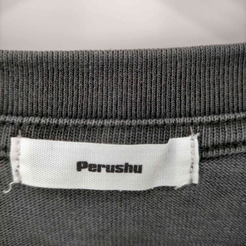 ペルーシュ Perushu ビンテージ加工 クルーネックTシャツ メンズ JPN:M