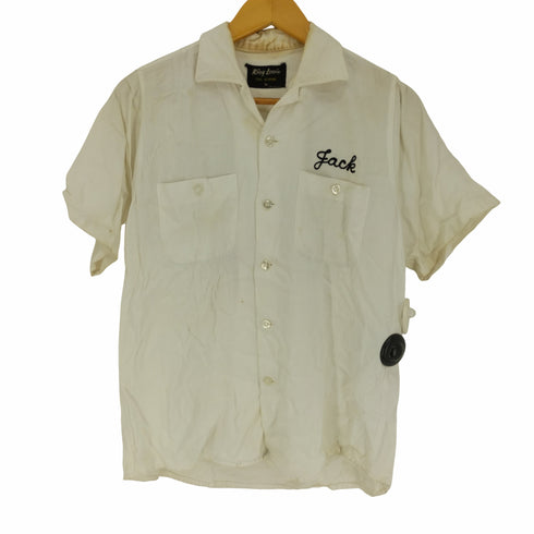 キングルイ King louie 50-60S USA製 黒タグ TEN STRIKE PAY N PAK チェーンステッチ ボウリングシャツ メンズ import:M