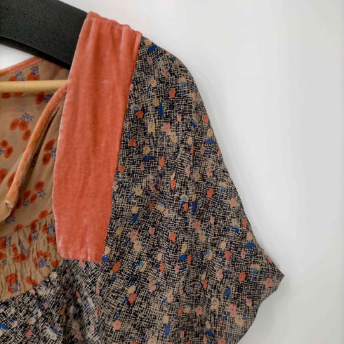 ツモリチサト TSUMORI CHISATO パネルベロア花柄シルクスキッパーワンピース レディース JPN:2