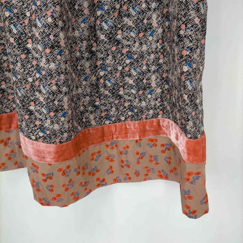 ツモリチサト TSUMORI CHISATO パネルベロア花柄シルクスキッパーワンピース レディース JPN:2