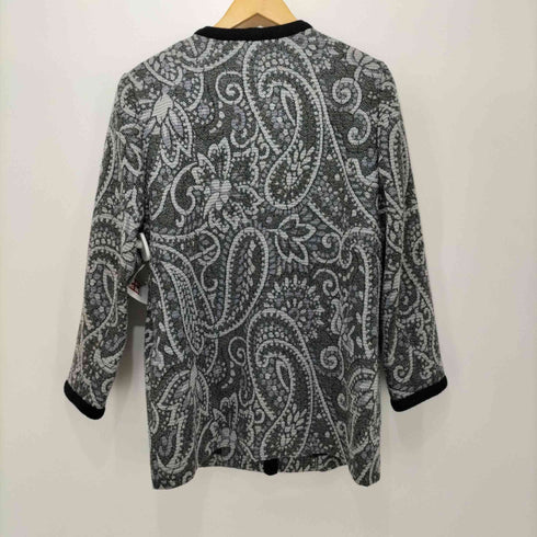 レオナール LEONARD ペイズリー柄 FASHION ヴィンテージ セットアップ ノーカラージャケット タイトスカート レディース 11AR