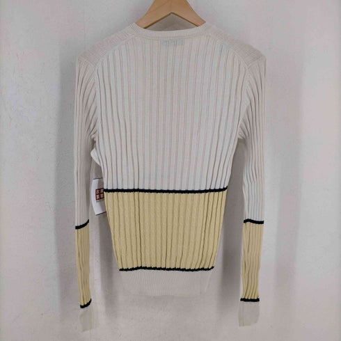 ヴァレンティノ Valentino セーター リブ ニット コットン シルク Vネック 長袖 レディース import:S