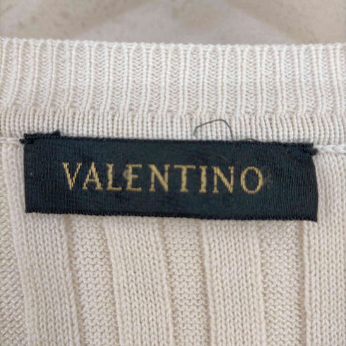 ヴァレンティノ Valentino セーター リブ ニット コットン シルク Vネック 長袖 レディース import:S