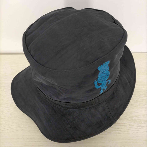 プリーツプリーズイッセイミヤケ PLEATS PLEASE ISSEY MIYAKE 09ss 刺繍 ナイロンバケットハット レディース