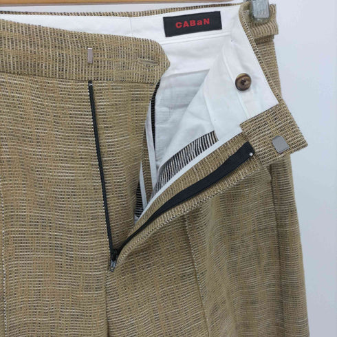 キャバン CABaN 21SS ストレッチ ネップ クロス ピンタック ワイド パンツ レディース JPN:S