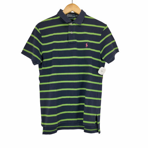 ポロバイラルフローレン Polo by RALPH LAUREN CUSTOM FIT ボーダーポロシャツ メンズ JPN:M