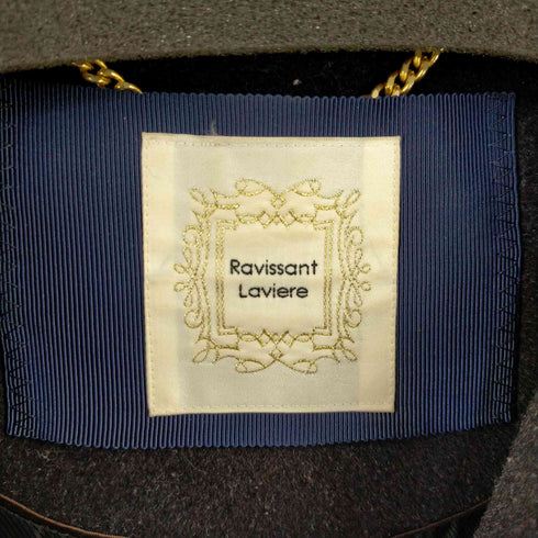 Ravissant Laviere ノーカラーコート ガウン アルパカ ビーバー レディース JPN:36