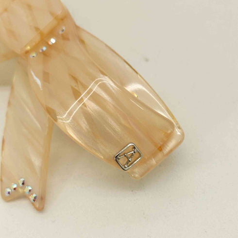 アレクサンドルドゥパリ ALEXANDRE DE PARIS ラメリボンデザインバレッタ レディース