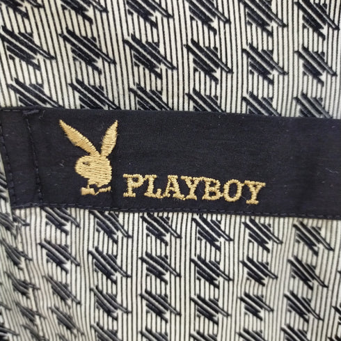 プレイボーイ PLAYBOY モノグラムバンドカラーL/S シャツ メンズ