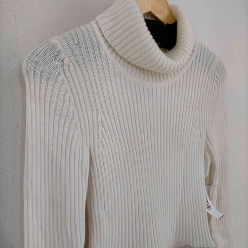ブルーレーベルクレストブリッジ BLUE LABEL CRESTBRIDGE ニット ワンピース ひざ丈 タートルネック 長袖 チェック 切替 レディース JPN:36