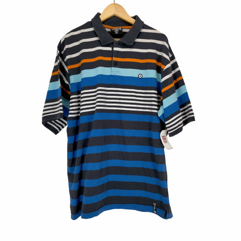 サウスポール SOUTHPOLE マルチボーダーポロシャツ メンズ JPN:XL