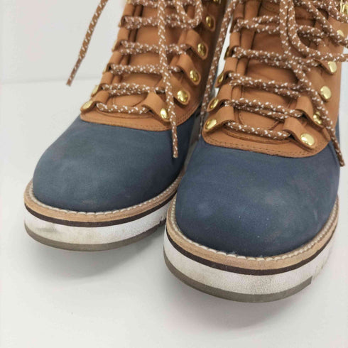 コールハーン COLE HAAN ゼログランド エクスプロー ハイカー ウォータープルーフ ブーツ ショート フラット レースアップ スエード バイカラー レディース 6 1/2 B