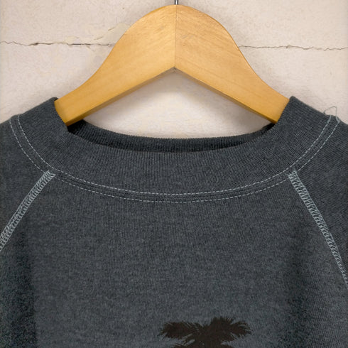 ヘインズ Hanes MADE IN USA 製品染 CALIFORNIA パームツリープリントラグランスウェット メンズ JPN:L