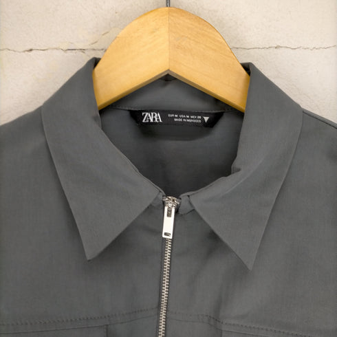 ザラ ZARA CROPPED GABARDINE SHIRT レディース JPN:M
